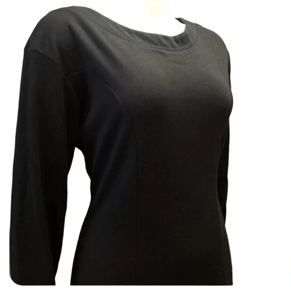 Daniel Hechter Maxi Black Long Sleeve Dress Size 12 - Picture 6 of 10